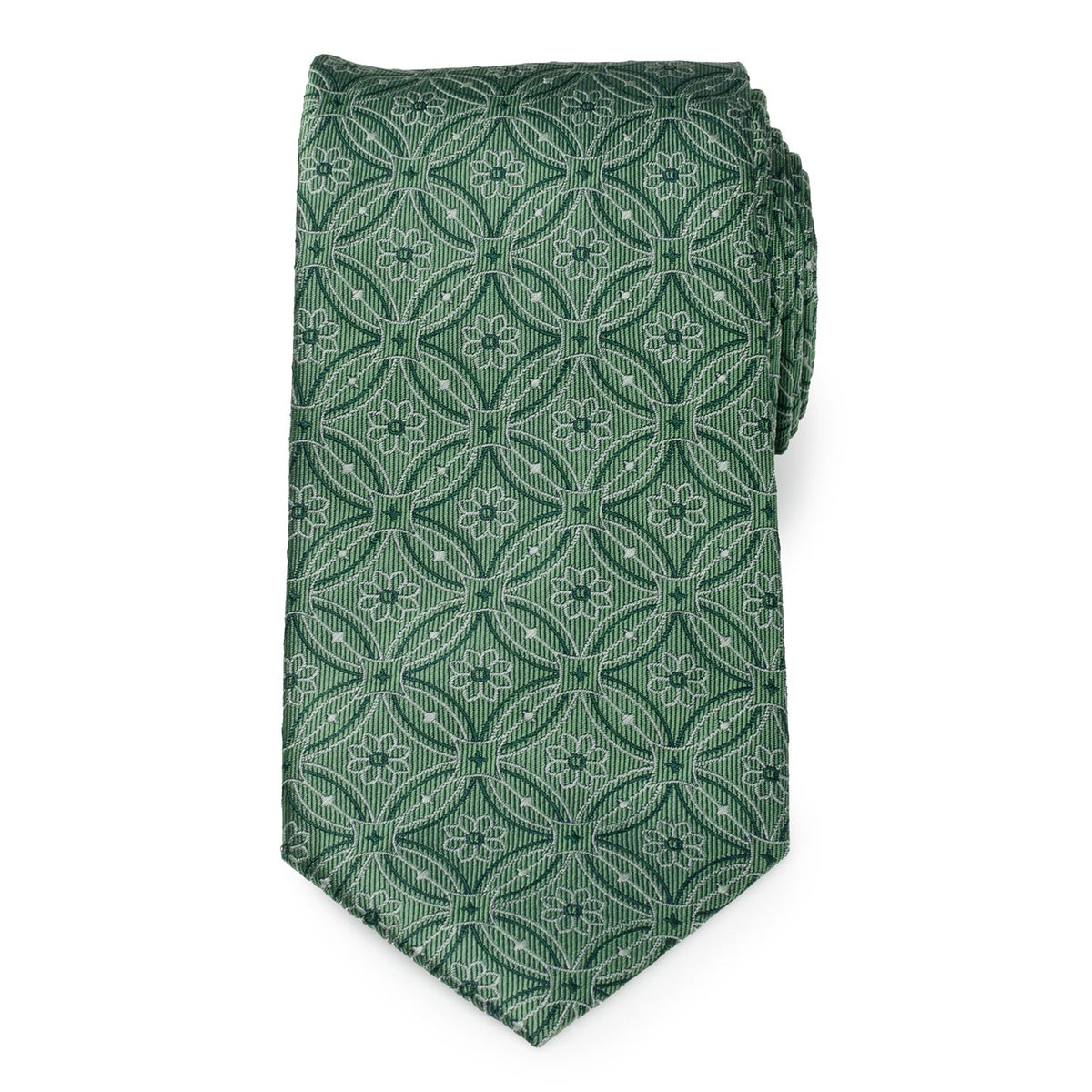 Watercress Green Tiled Men's Tie