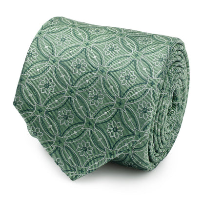 Watercress Green Tiled Men's Tie