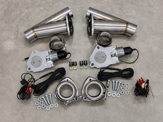 OPEN BOX 2.50" STAINLESS STEEL EXHAUST CUTOUT- DUAL SLIP-FIT