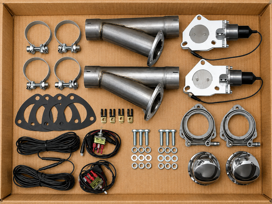 OPEN BOX 4.00" STAINLESS STEEL EXHAUST CUTOUT- DUAL - WELD-IN