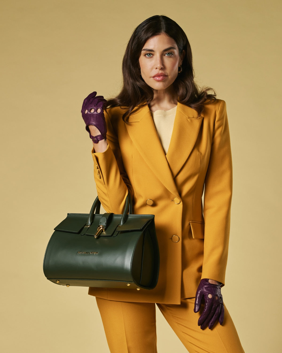 Oriana (green) - Italian calf leather women's handbag (with shoulder strap) — photo 4 of 8