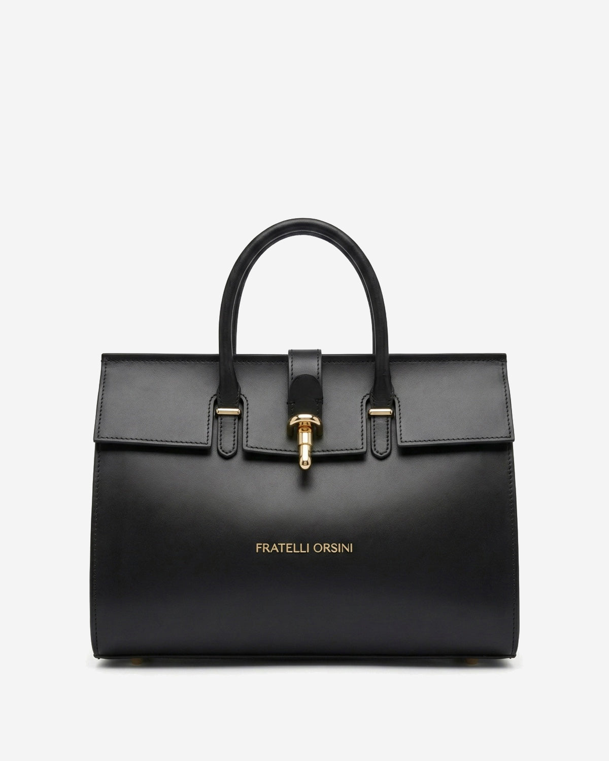 Oriana (black) - Italian calf leather women's handbag (with shoulder strap) — photo 1 of 8