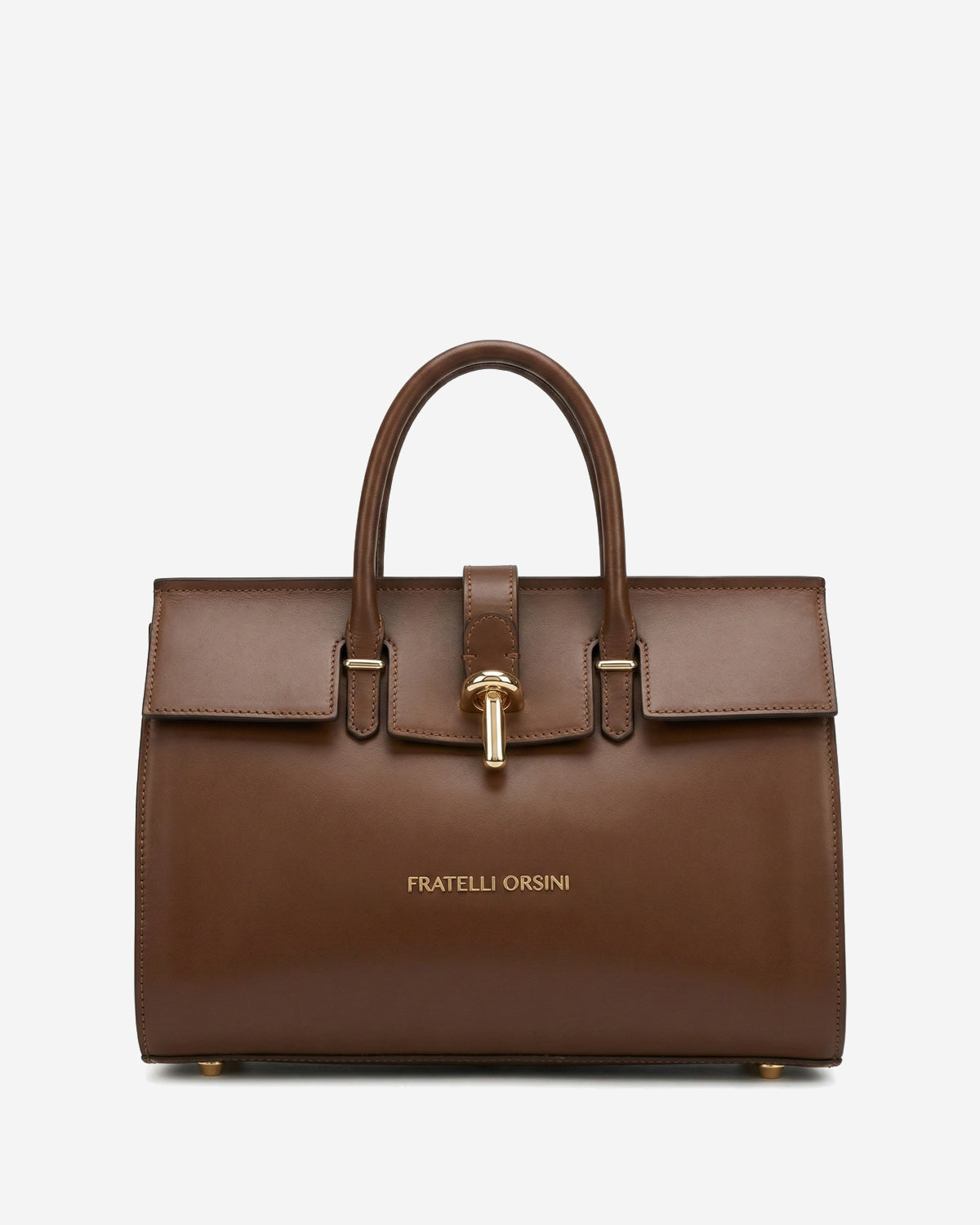 Oriana (brown) - Italian calf leather women's handbag (with shoulder strap) — photo 1 of 10