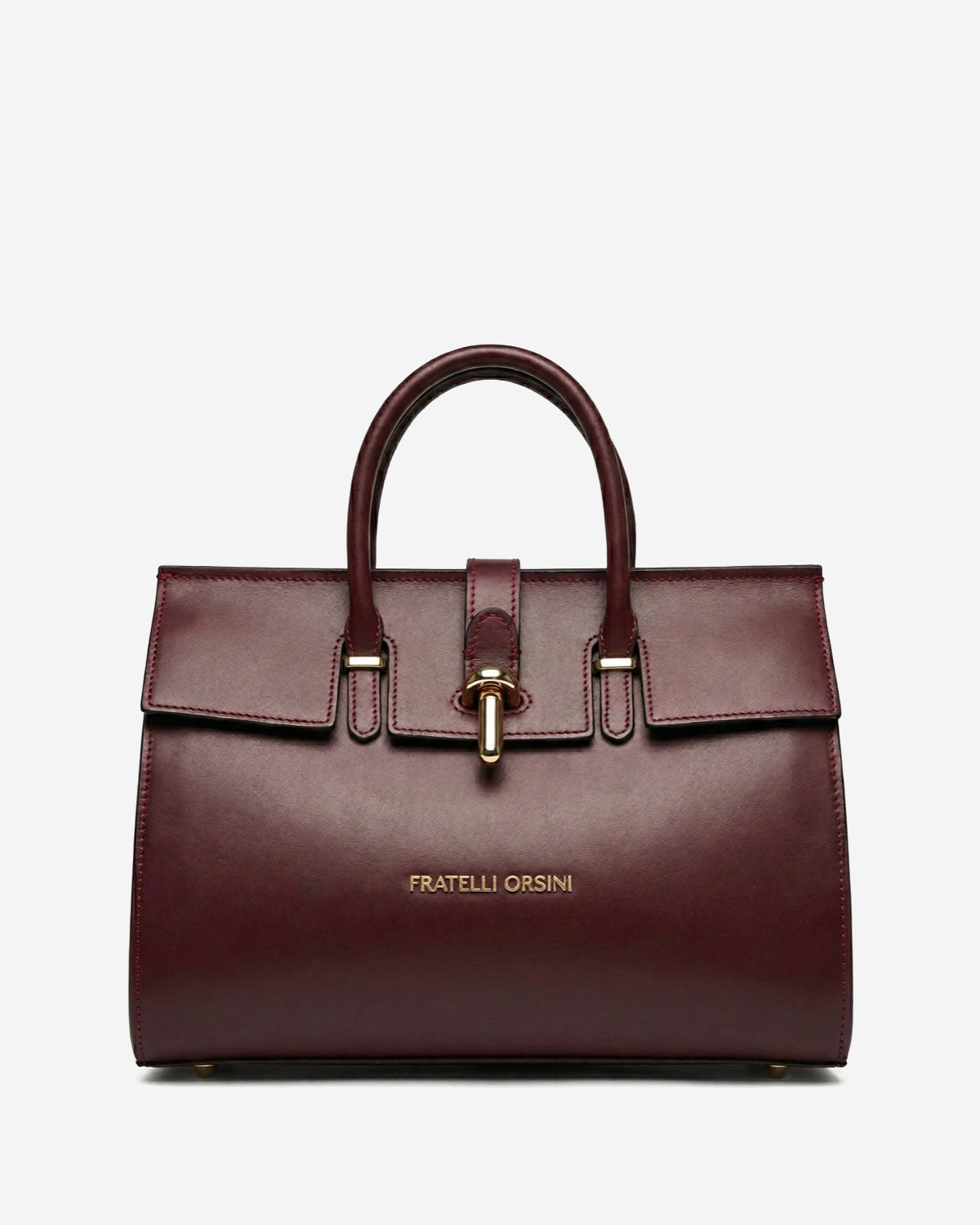 Oriana (eggplant) - Italian calf leather women's handbag (with shoulder strap) — photo 2 of 9