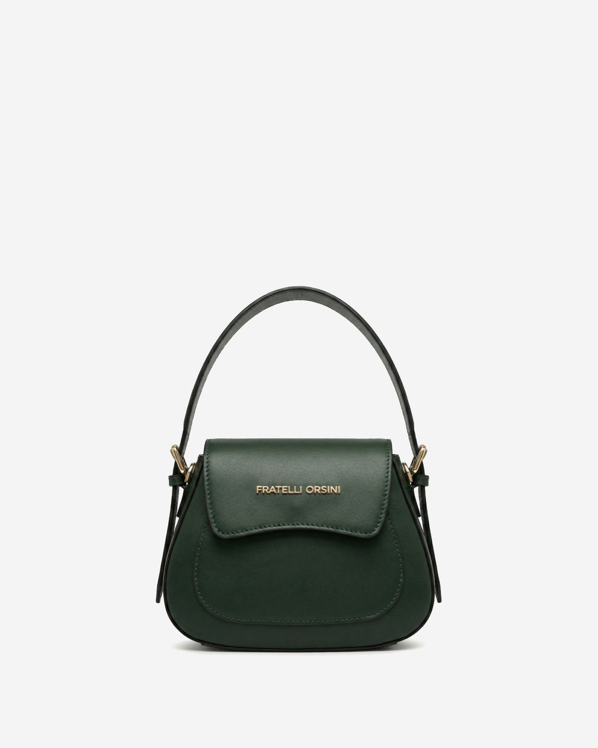 Ottavia (green) - Italian calf leather women's crossbody bag (with shoulder strap) — photo 2 of 10