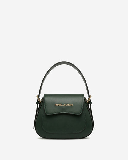 Ottavia (green) - Italian calf leather women's crossbody bag (with shoulder strap) — photo 2 of 10