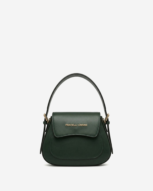 Ottavia (green) - Italian calf leather women's crossbody bag (with shoulder strap) — photo 2 of 10