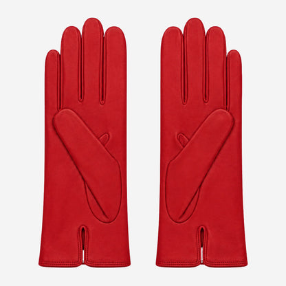 P2666 (red) - Women’s unlined Italian lambskin leather dress gloves — photo 2 of 10