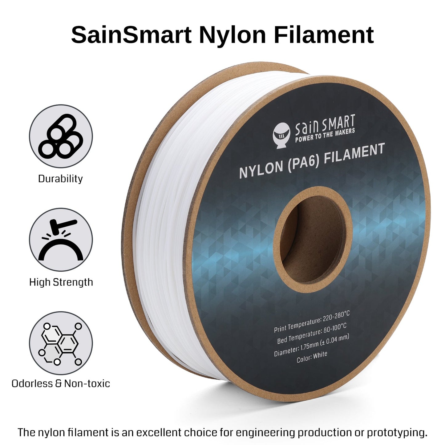 PA6 Nylon Filament 1.75mm, 1kg, Accuracy +/- 0.04 mm — photo 2 of 6