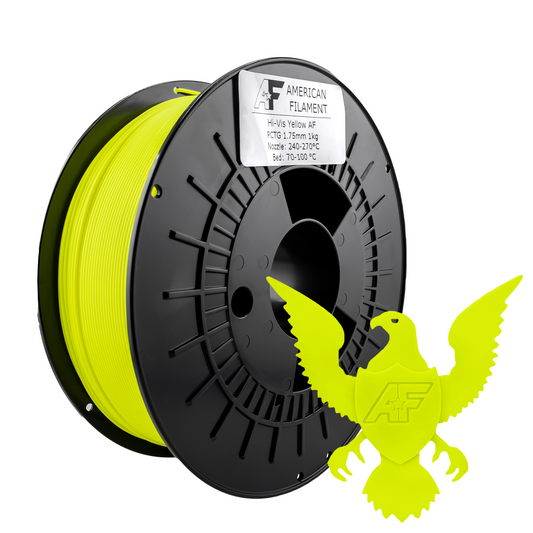 Hi-Vis Yellow AF 1.75mm PCTG Filament Made in the USA! — photo 1 of 6