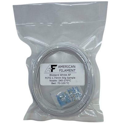 Filamento PCTG Blizzard White AF de 1,75 mm ¡Hecho en EE. UU.!