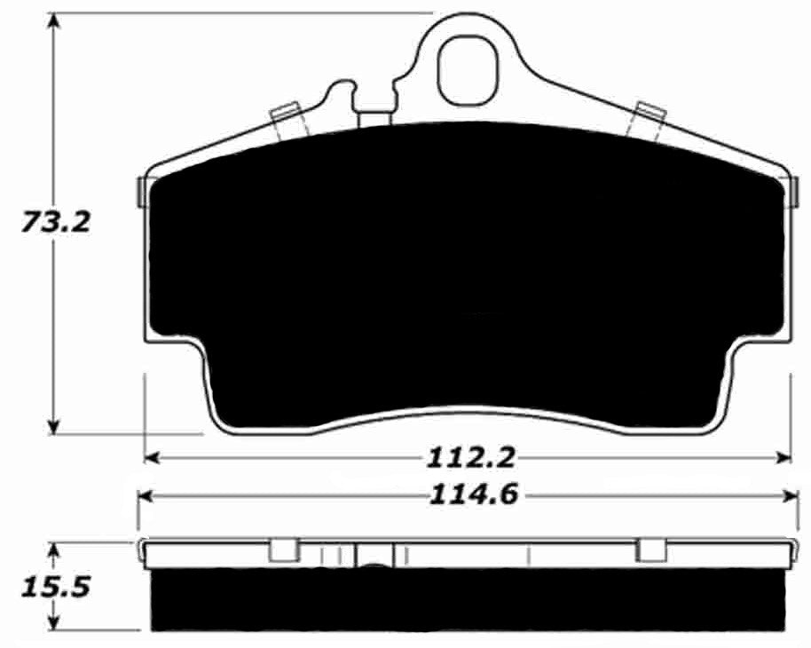 PMB-C Ceramic Pads for Porsche 987 Cayman S (2005-2012) Rear — photo 3 of 4