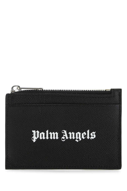 PALM ANGELS Men's Mini Leather Card Holder
