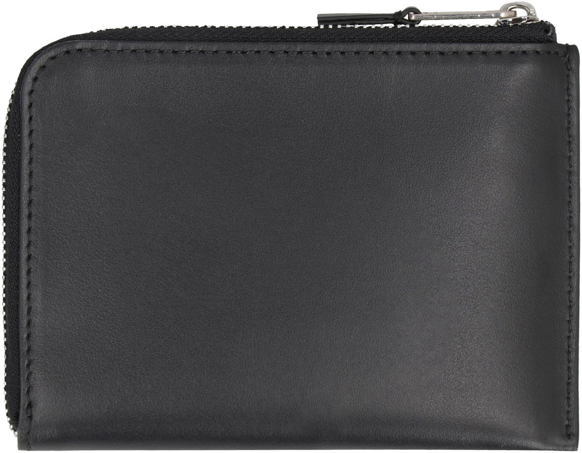 PALM ANGELS Mini Leather Card Holder