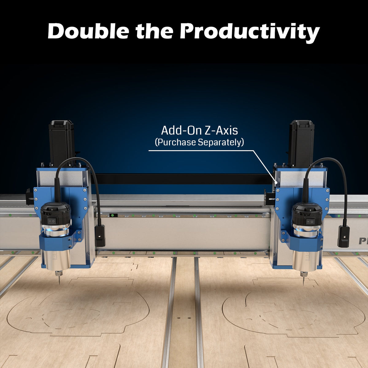 PROVerXL 4x4 CNC Router Machine, Support Dual Z-Axis, Closed-loop Stepper Motor, Ball Screw Drive System, 1300x1300 Work Area for Wood Metal Carving — photo 6 of 10