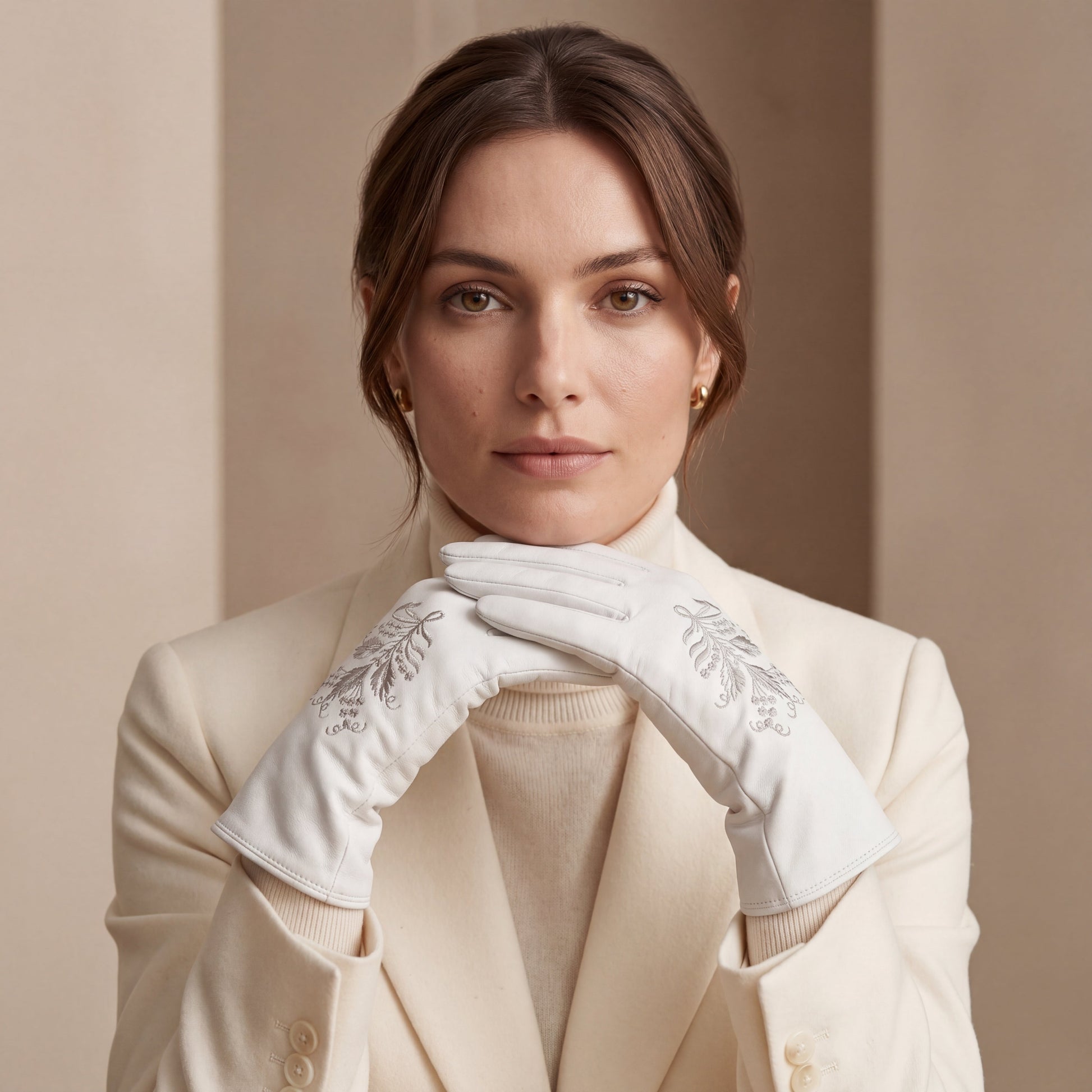 PZ01G (white) – Unlined Italian lambskin embroidered dress gloves — photo 3 of 10