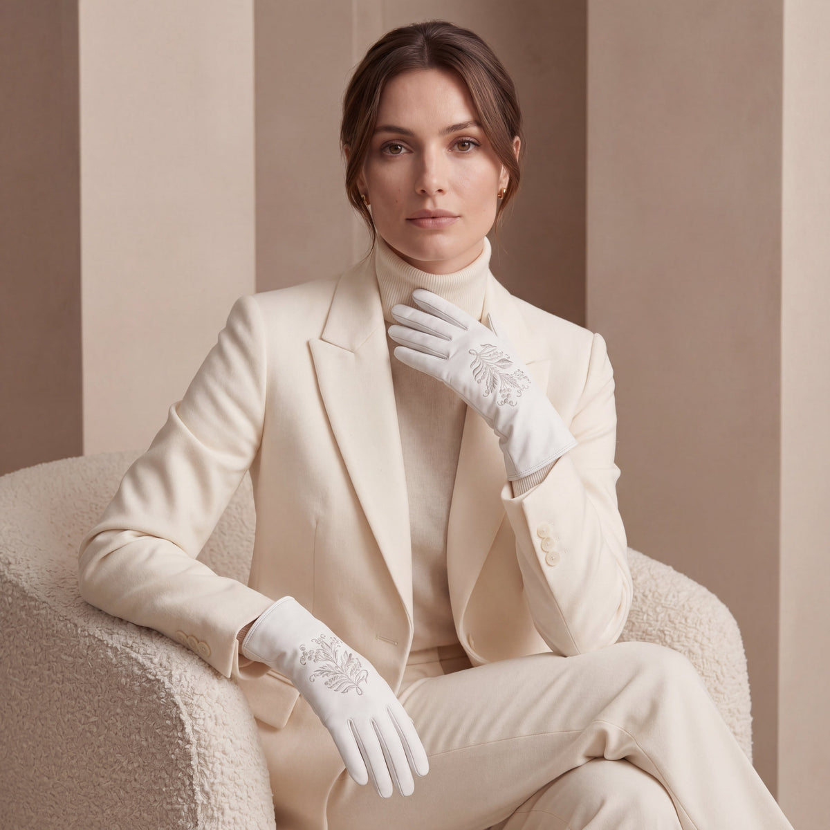 PZ01G (white) – Unlined Italian lambskin embroidered dress gloves — photo 4 of 10