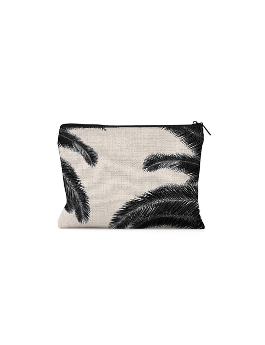 Black and White Palm Pouch, College Student Gift, Pencil Pouch,Christmas Gift, Travel bag, Make up bag, Mother's Day Gift, Easter Gift