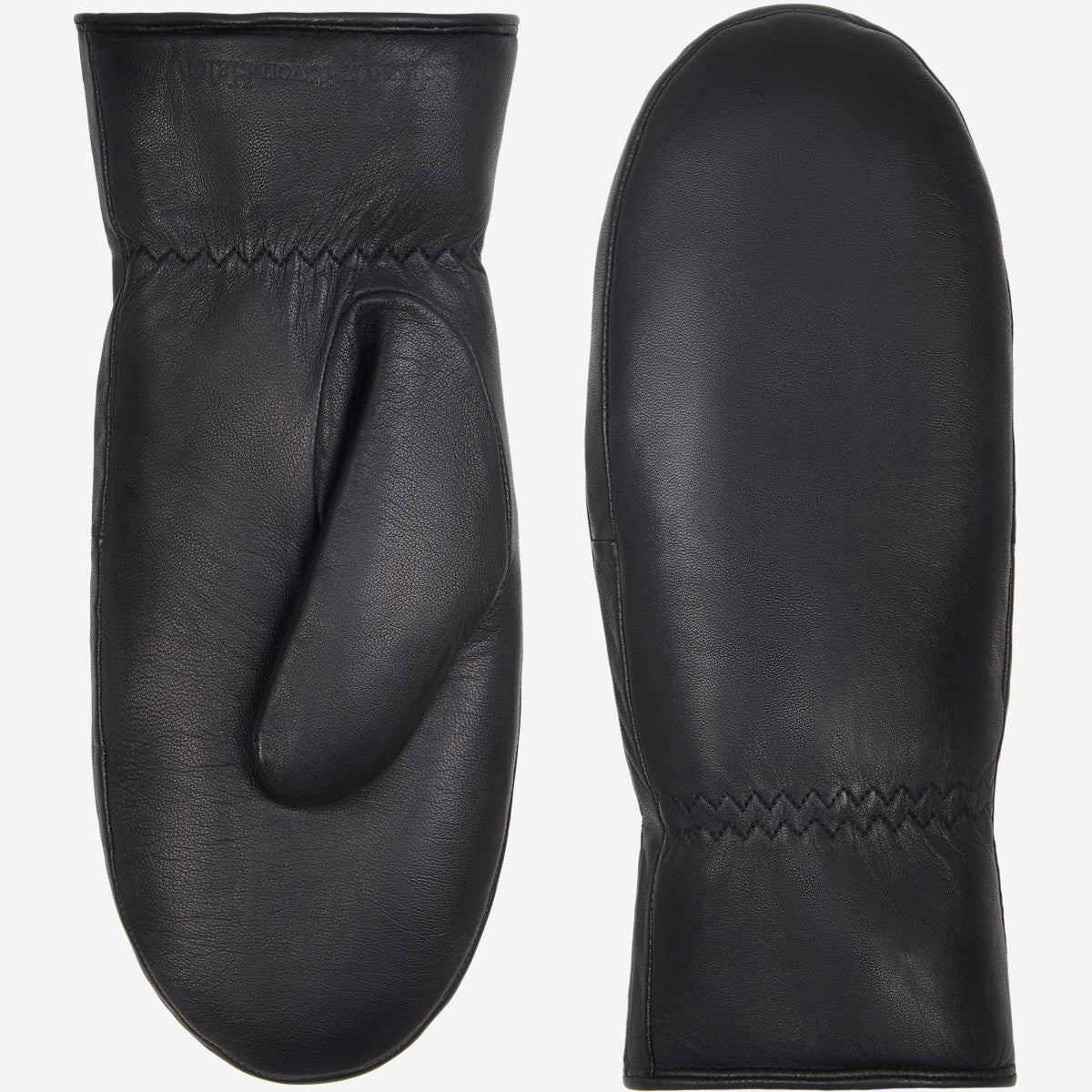 Paris (black) – Sheepskin leather mittens with lambswool lining and touchscreen feature — photo 1 of 10