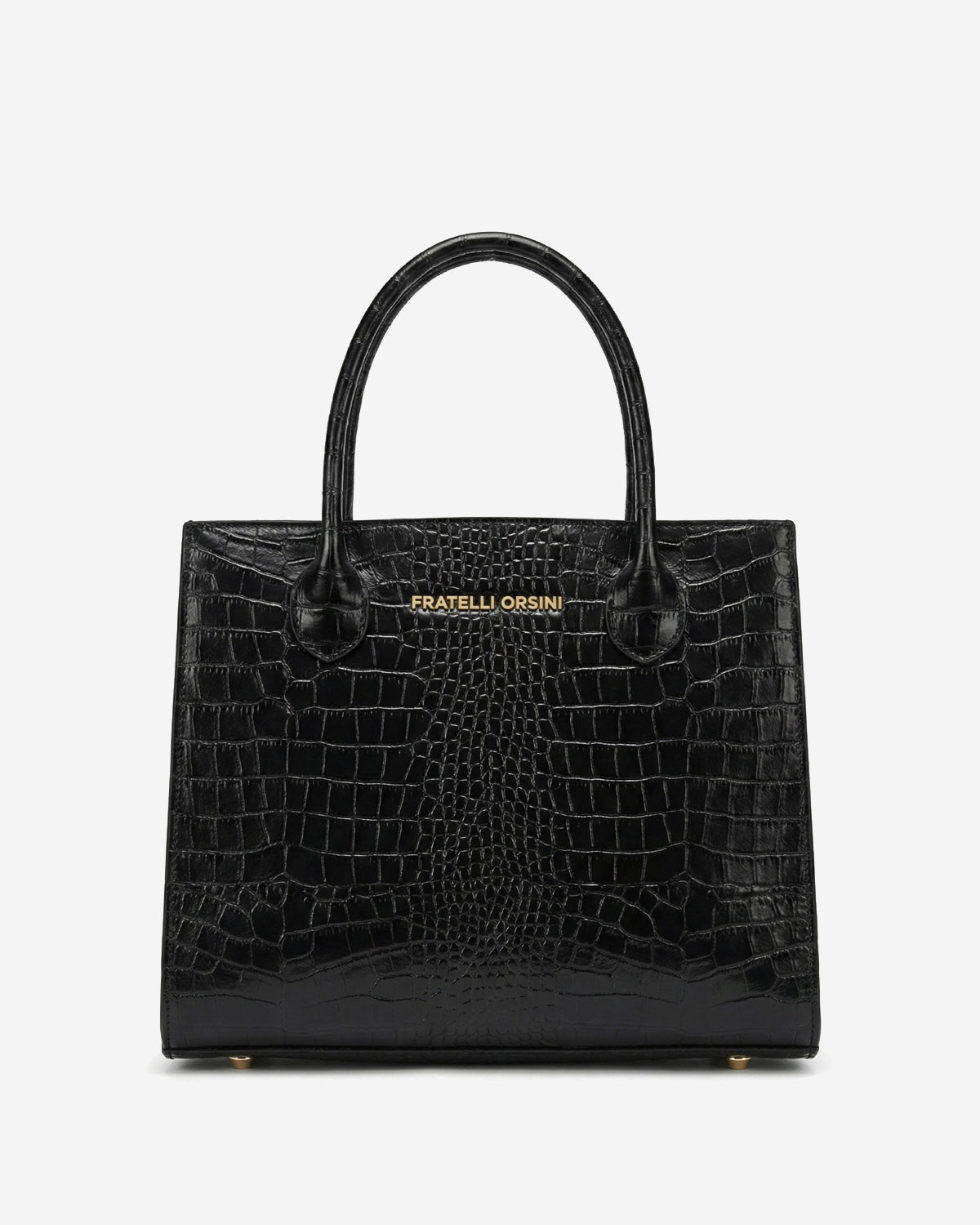 Patrizia (black) - Italian calf leather women's handbag (with shoulder strap) — photo 1 of 7