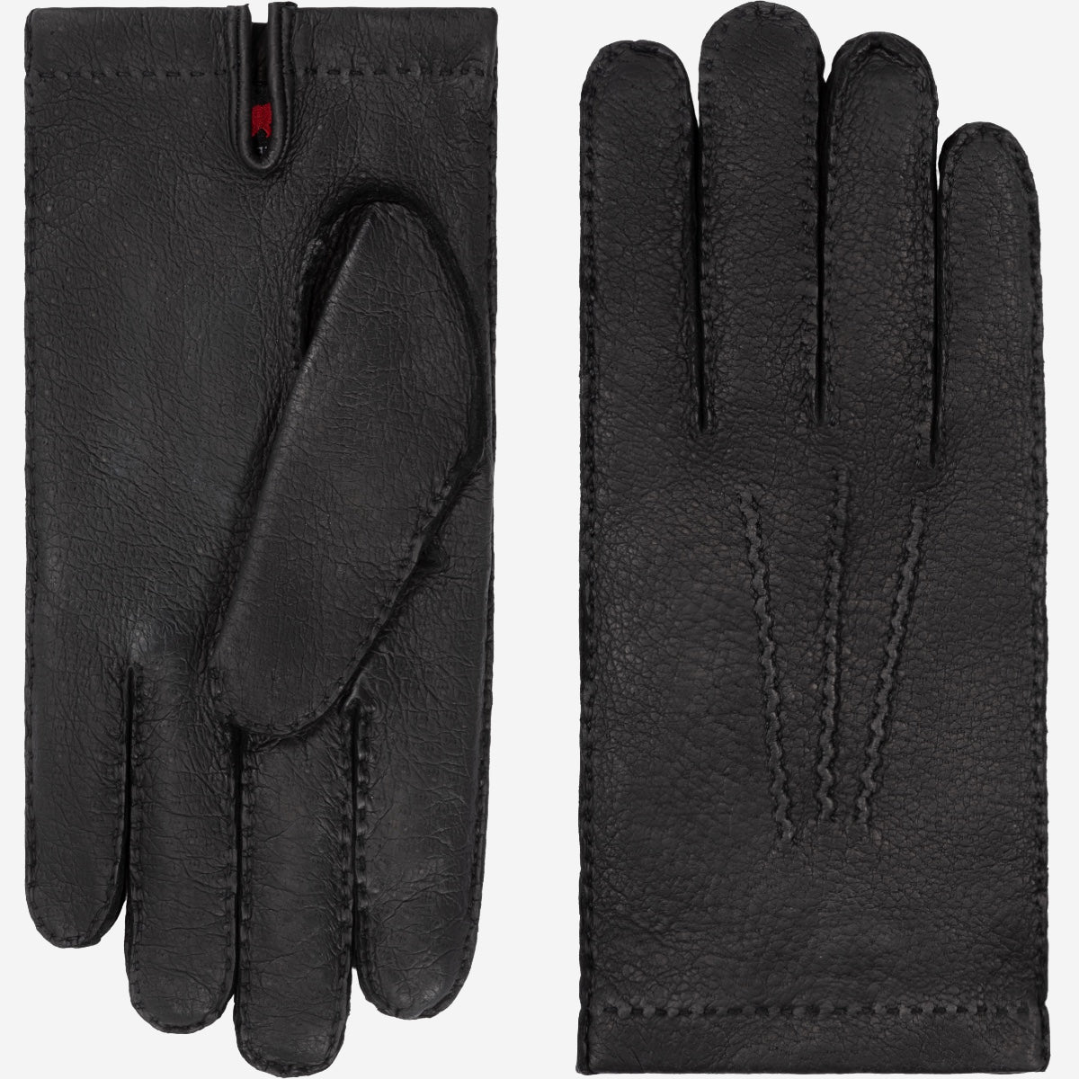 Antonio (black) – Luxurious Italian peccary leather gloves with cashmere lining — photo 1 of 10
