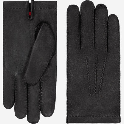 Antonio (black) – Luxurious Italian peccary leather gloves with cashmere lining — photo 1 of 10