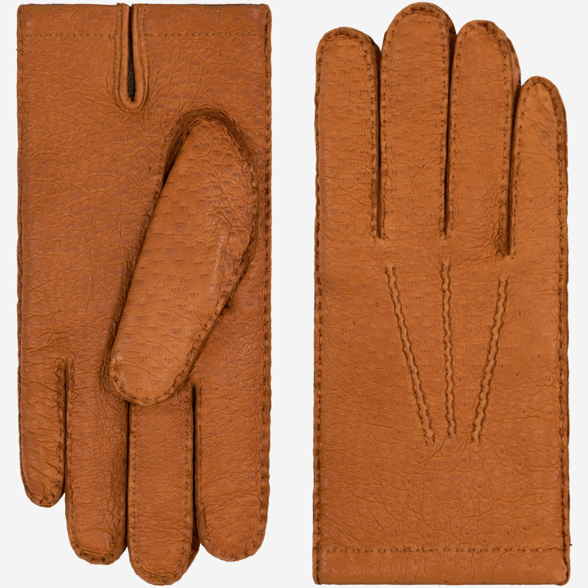 Antonio (brown) – Luxurious Italian peccary leather gloves with cashmere lining — photo 1 of 10
