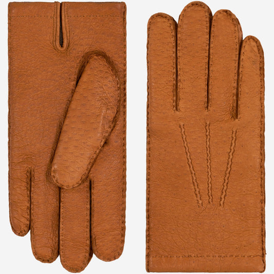 Antonio (brown) – Luxurious Italian peccary leather gloves with cashmere lining — photo 1 of 10