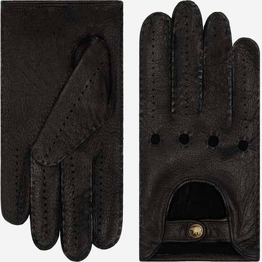 Raffaella (black) – Luxurious Italian peccary driving gloves — photo 1 of 10