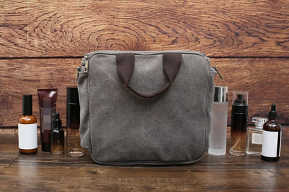 Personalized Canvas Toiletry Bag, Hanging Canvas Dopp Kit Bag, Monogram Organizer Bag, Best Men Gift, Groomsmen Gift