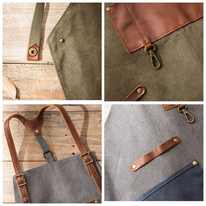 Personalized Waterproof Canvas Apron, Work Apron Studio Shop Apron Hairdresser Apron Painter Apron Crafter Apron Cooking Apron