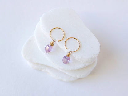 Pike Dangle Hugs - Pink Amethyst