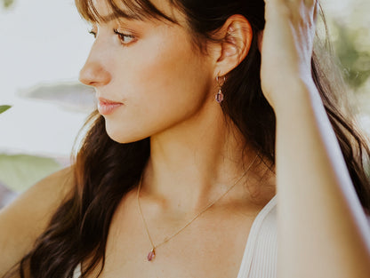 Pike Dangle Hugs - Pink Amethyst