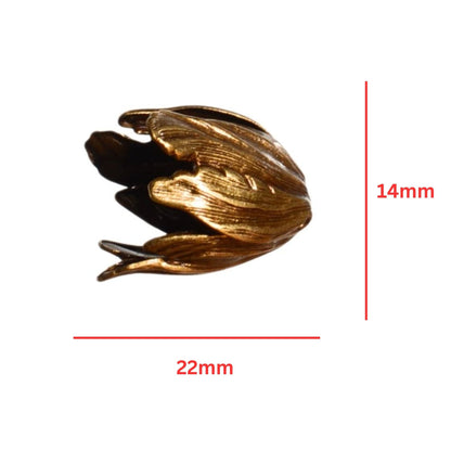 Vintaj Natural Brass Floral Petal Bead Cap - Sold Individually