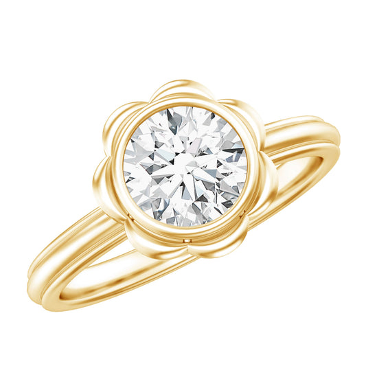1.25 Carat Round Lab Grown Diamond Solitaire Engagement Ring — photo 1 of 10