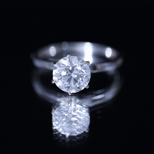 2 Carat Lab Grown Diamond Solitaire Engagement Ring with Hidden Halo — photo 2 of 10
