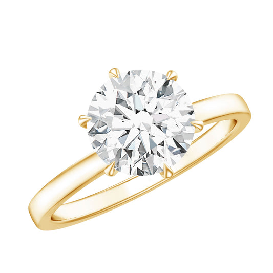 2 Carat Lab Grown Diamond Solitaire Engagement Ring with Hidden Halo — photo 1 of 10
