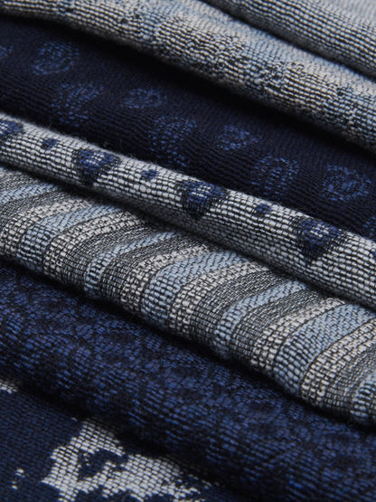 Federico (grey/blue) - Warm and soft Italian scarf from wool blend — photo 5 of 10