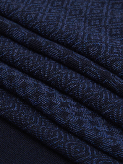 Bruno (blue) - Warm and soft Italian scarf from wool blend — photo 5 of 10