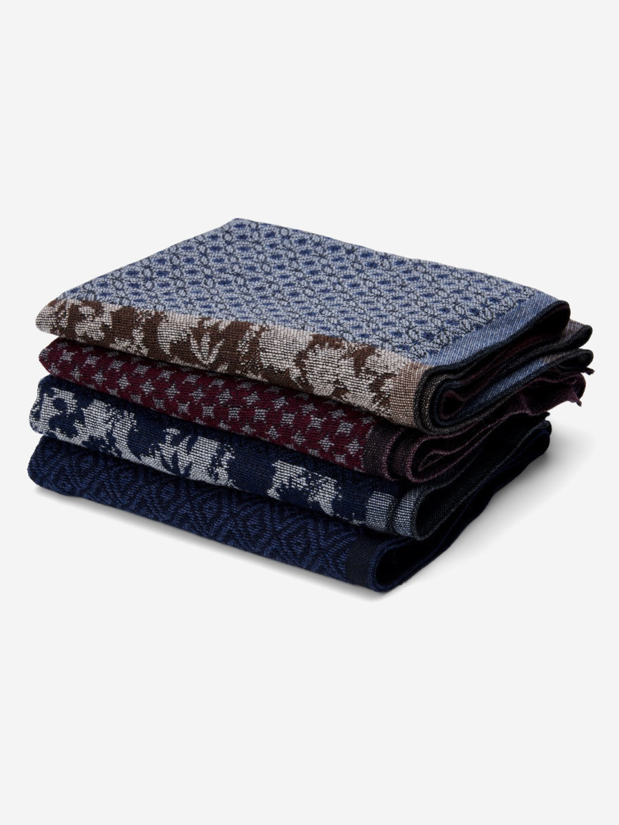 Bruno (blue) - Warm and soft Italian scarf from wool blend — photo 6 of 10