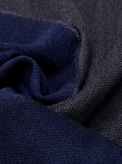 Romeo (blue/grey) - Italian warm and soft scarf made from 100% wool — photo 3 of 10