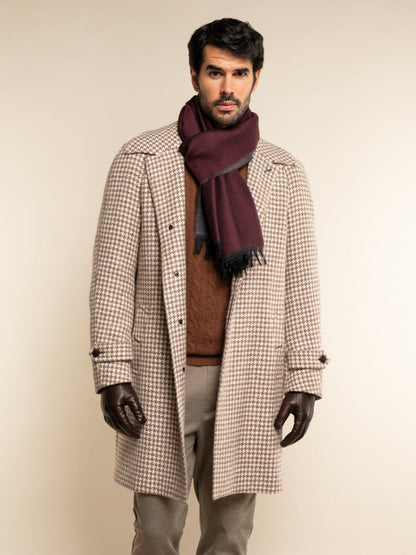Romeo (red/grey) - Italian warm and soft scarf made from 100% wool — photo 9 of 10
