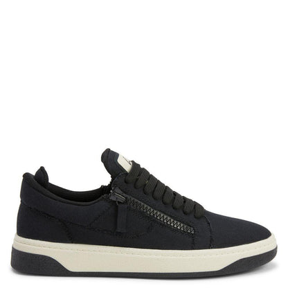 Giuseppe Zanotti GZ94 Men's Luxury Low-Top Sneakers with Perforated Leather and Side Zips