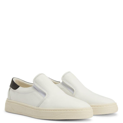 Giuseppe Zanotti GZ94 Men's Slip-On Sneakers with Unique Two-Tone Design and Gunmetal Applique