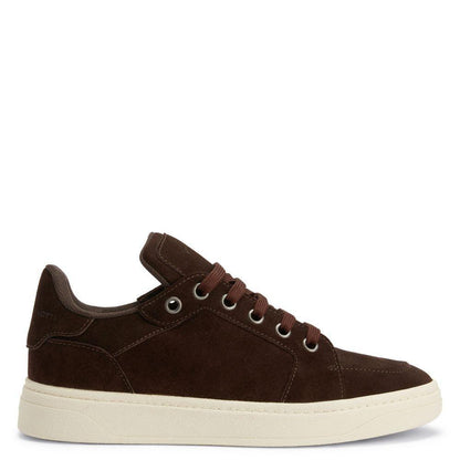 Giuseppe Zanotti GZ94 Men's Luxury Suede Lace-Up Sneakers with Unique Logo Detailing