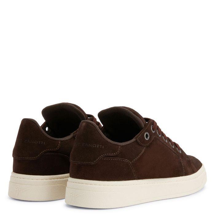 Giuseppe Zanotti GZ94 Men's Luxury Suede Lace-Up Sneakers with Unique Logo Detailing