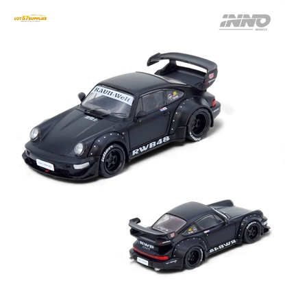 (Vorbestellung) INNO64 RWB 964 Darth Vader Schwarz Matt 1:64
