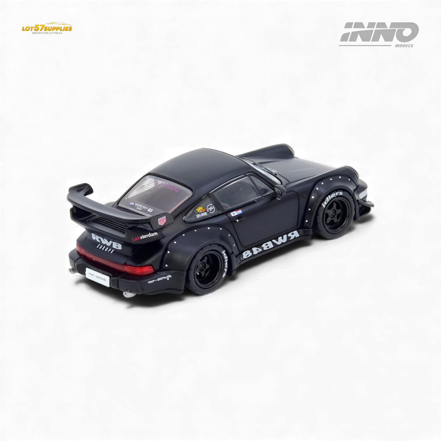 (Vorbestellung) INNO64 RWB 964 Darth Vader Schwarz Matt 1:64
