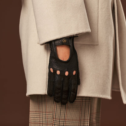 Raffaella (black) – Luxurious Italian peccary driving gloves — photo 6 of 10
