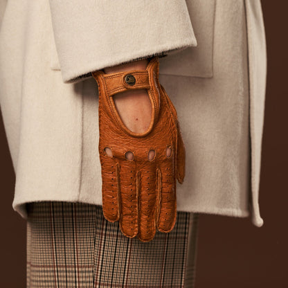 Raffaella (brown) – Luxurious Italian peccary driving gloves — photo 7 of 10